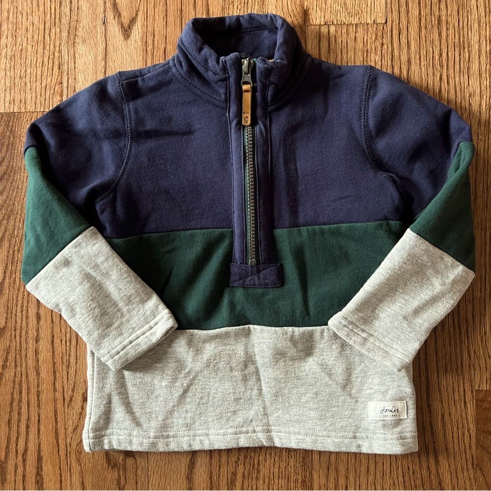 🆕 EUC Joules “Dale” colorblock 1/4 zip pullover